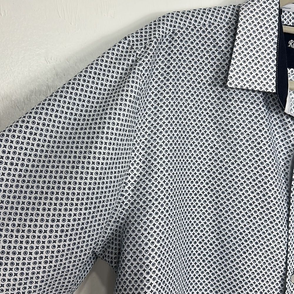 Rosso Milano Italy All Over Print Long Sleeve Dress Shirt Size XL - Picture 3 of 12